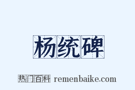 杨统碑是什么意思的图片